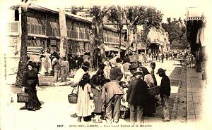 SIDI-BEL-ABBES - RUE LORD BYRON ET LE MARCHE